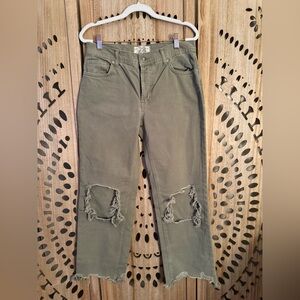 We The Free Maggie Mid Rise Cotton Moss Jeans